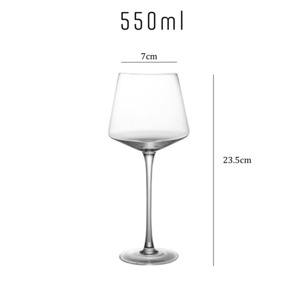 mamure Ultra-Thin Angular Crystal Wine Glasses – Modern Lightweight Stemware Set for Red & White Wine - Image 9