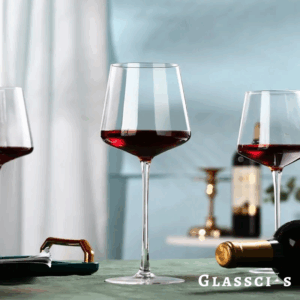mamure Ultra-Thin Angular Crystal Wine Glasses – Modern Lightweight Stemware Set for Red & White Wine