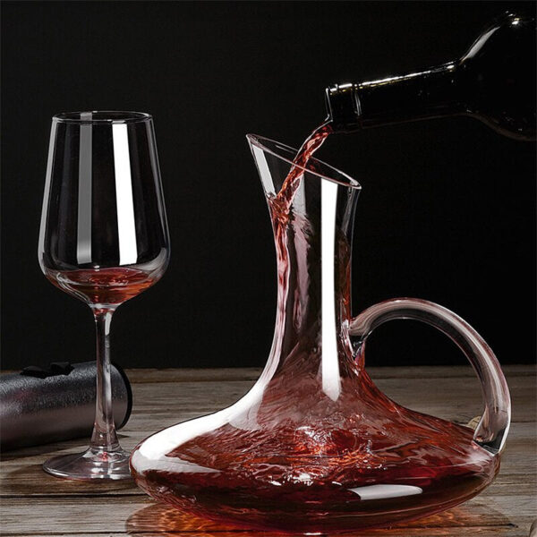 mamure Classic Crystal Wine Decanter – Elegant Glass Carafe for Red & White Wine Serving - Image 7