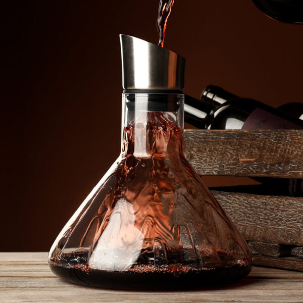 mamure Conical Waterfall Wine Decanter – Scientific Style Glass Carafe for Red & White Wine - Image 7