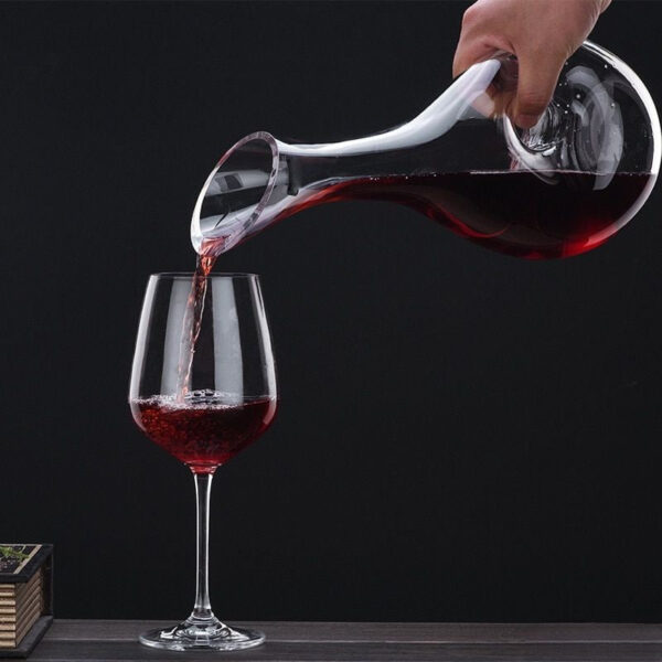 mamure Modern Stylish Wine Decanter – Elegant Crystal Carafe for Red & White Wine Aeration - Image 3