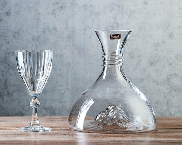 mamure Rotatable Wine Decanter with Wooden Stand – Spinning Crystal Carafe for Red & White Wine - Image 9