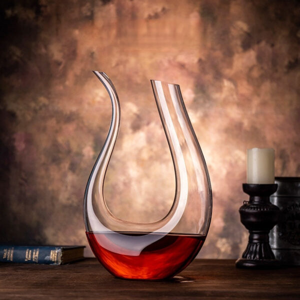 mamure Elegant Wine Decanter – Handcrafted Crystal Carafe for Red & White Wine - Image 3