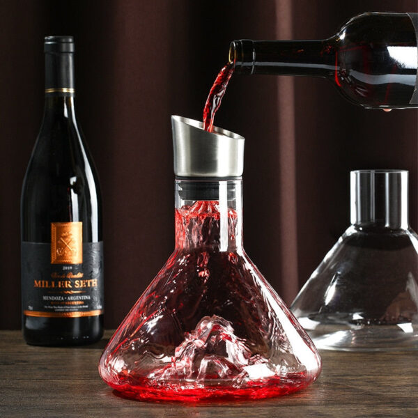 mamure Conical Waterfall Wine Decanter – Scientific Style Glass Carafe for Red & White Wine - Image 6