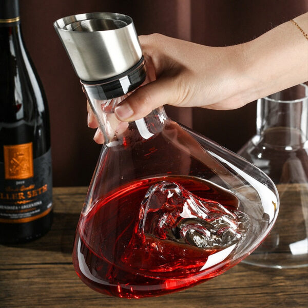 mamure Conical Waterfall Wine Decanter – Scientific Style Glass Carafe for Red & White Wine - Image 5