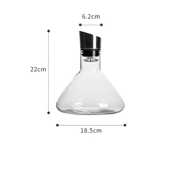 mamure Conical Waterfall Wine Decanter – Scientific Style Glass Carafe for Red & White Wine - Image 9