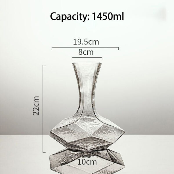 mamure Geometric Wine Decanter – Modern Crystal Glass Carafe for Stylish Wine Serving - Image 11