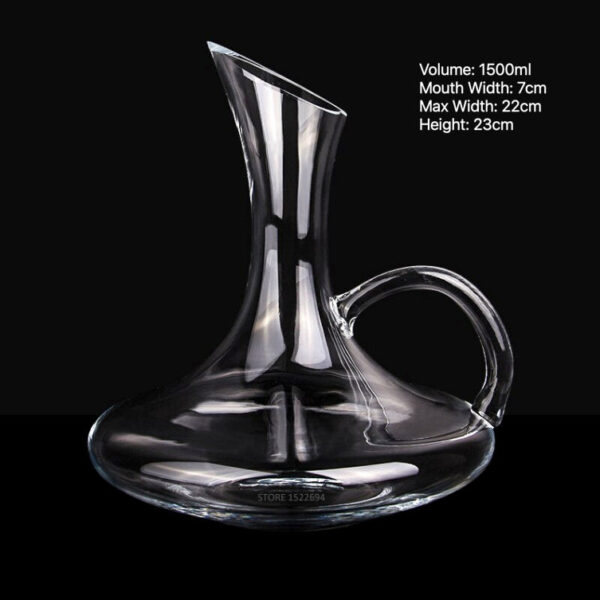 mamure Classic Crystal Wine Decanter – Elegant Glass Carafe for Red & White Wine Serving - Image 11