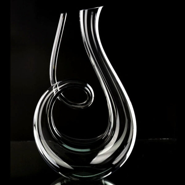 mamure Treble Wine Decanter – Artistic Crystal Glass Carafe for Red & White Wine Aeration - Image 4